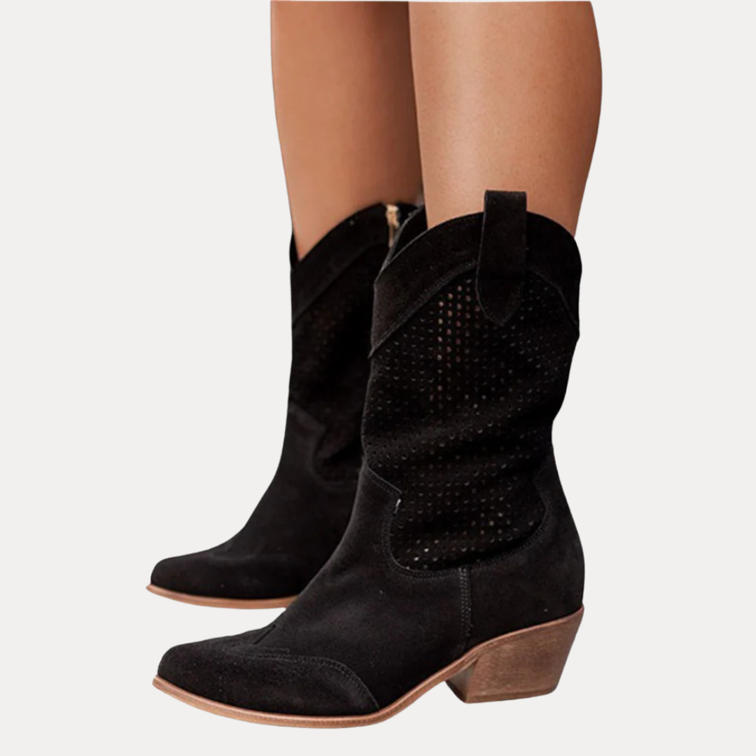 Perforated Western Boots