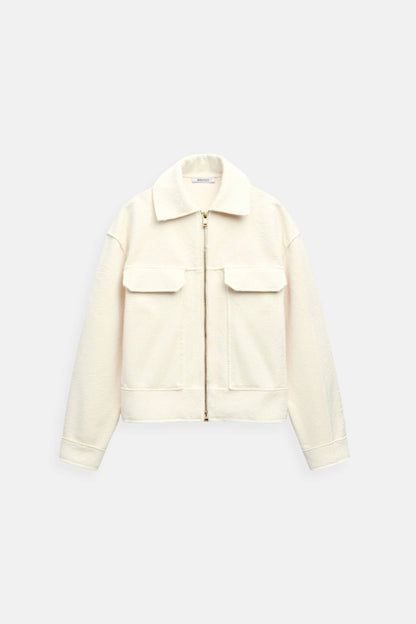 Old Money Buckle Pockets Polo Elegant Jacket