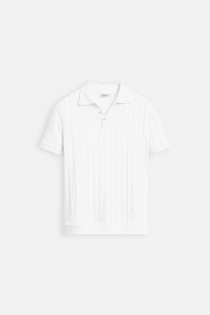 Old Money Vertical Striped Chic Button Up Polo T-Shirt