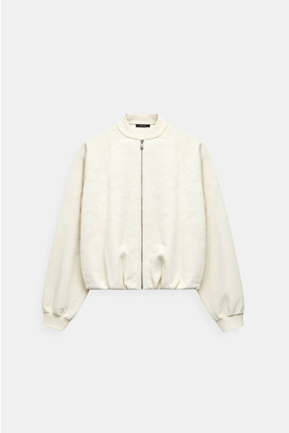 Premium Quilted O-Neck Collar Jacket