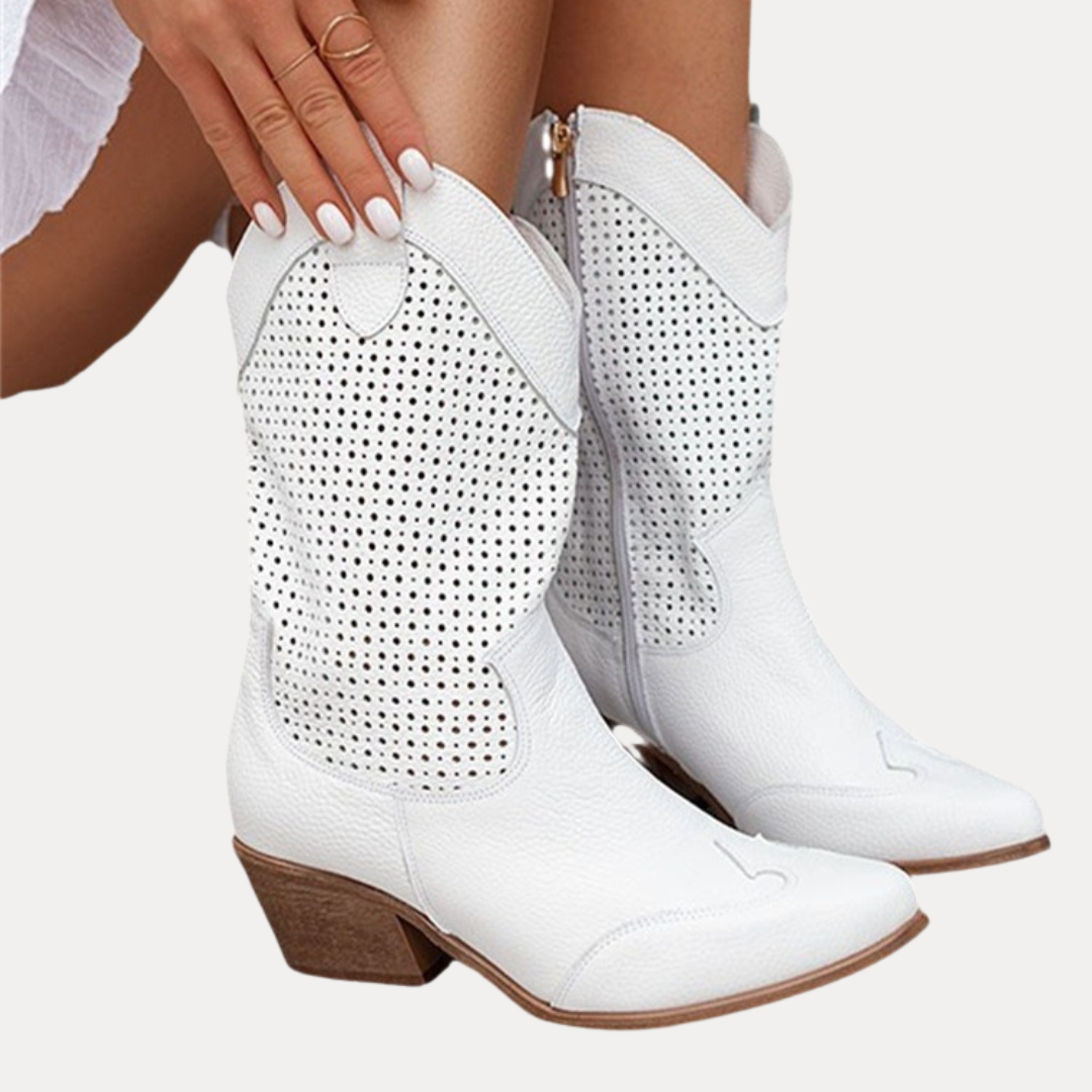 Perforated Western Boots