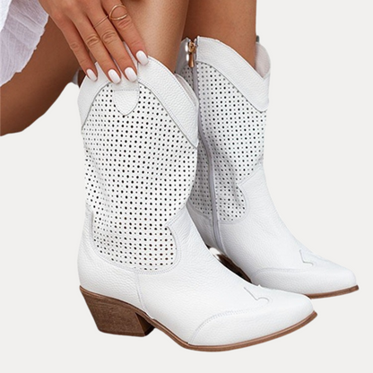 Perforated Western Boots