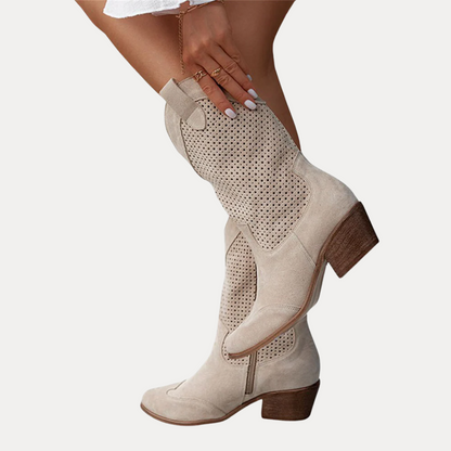 Perforated Western Boots