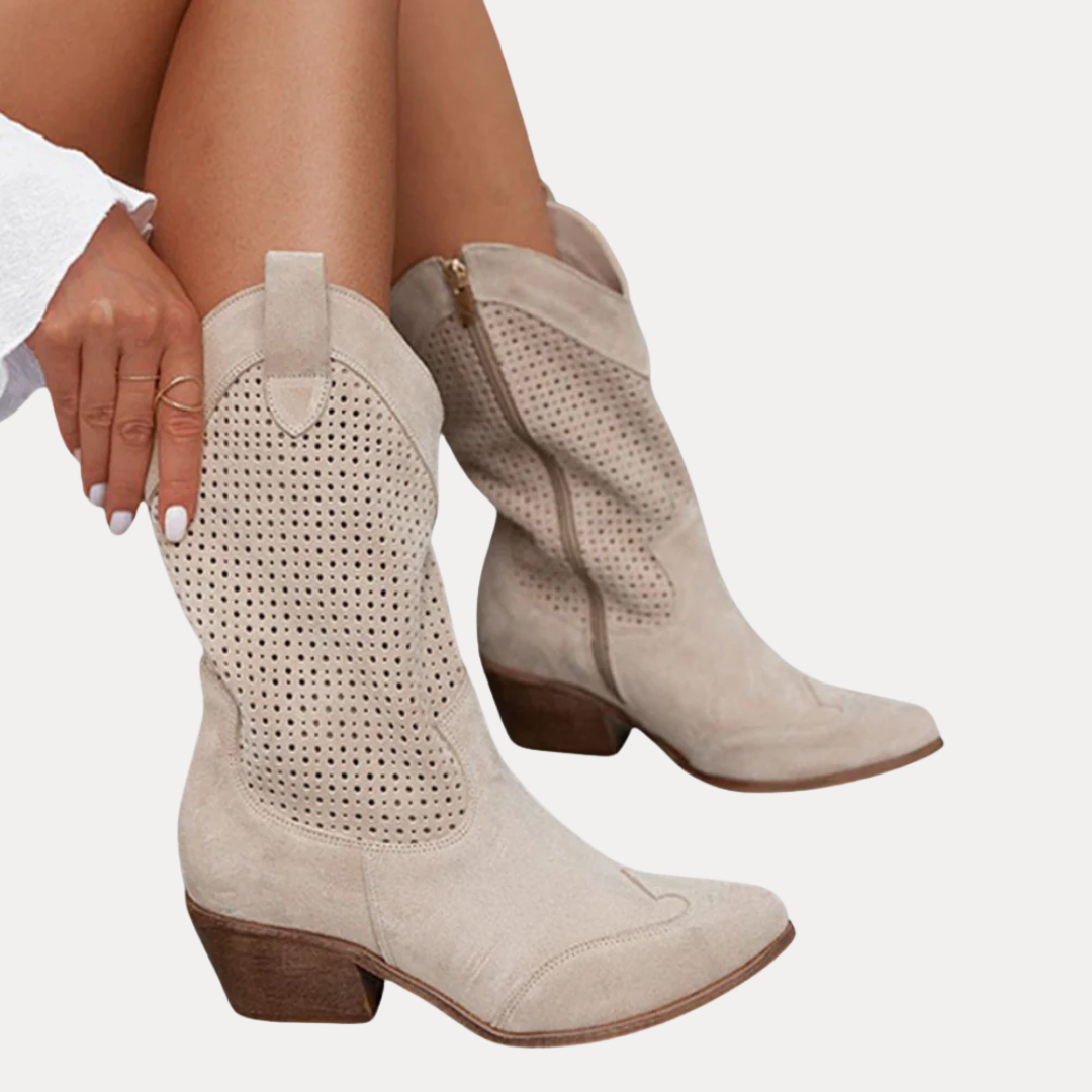 Perforated Western Boots