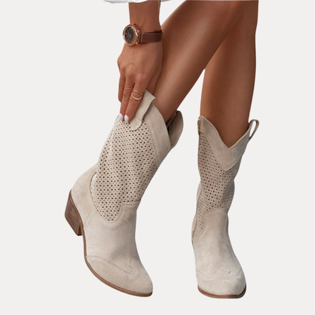 Perforated Western Boots