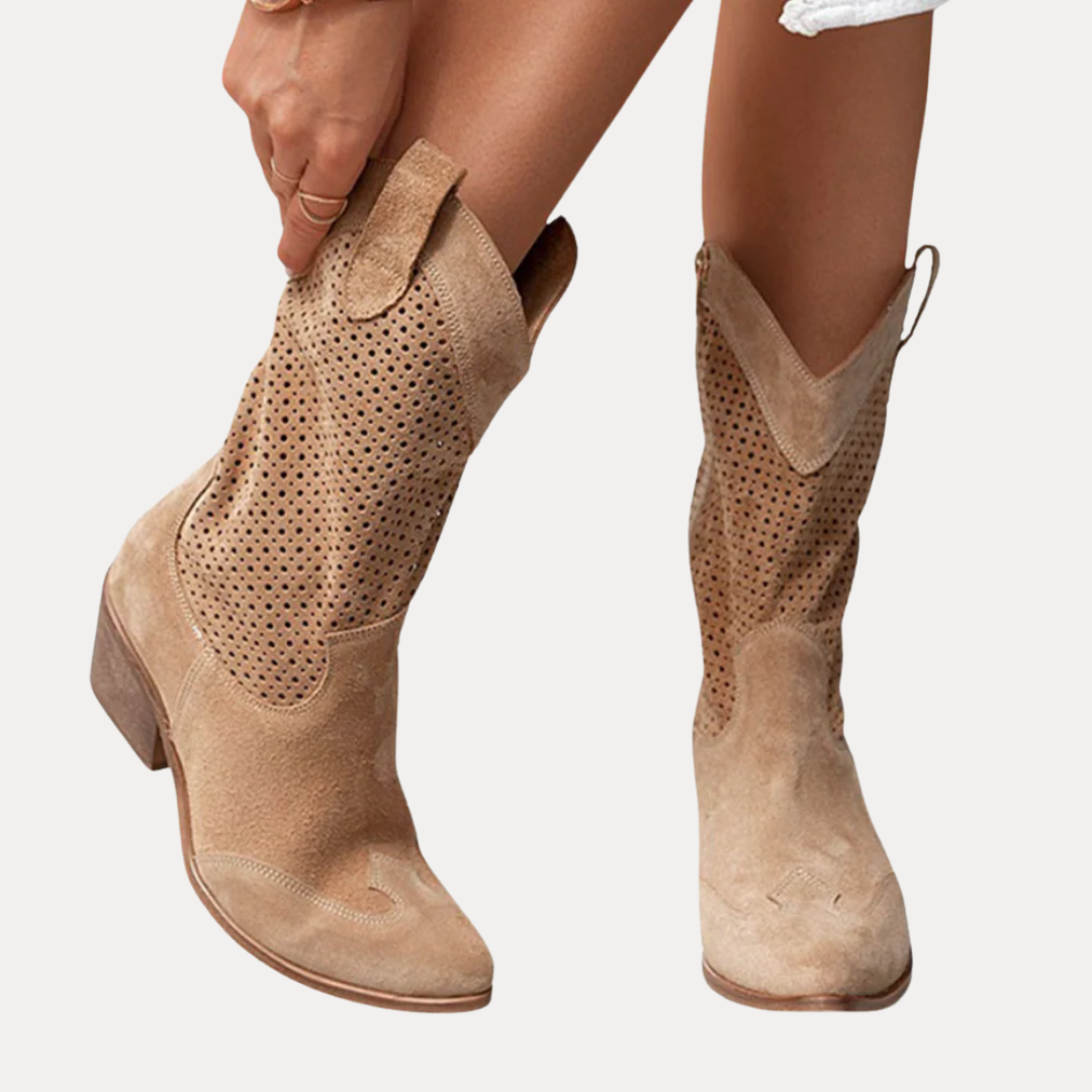 Perforated Western Boots